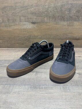 Vans Black/Gray Canvas Gum Sole Sneaker Men' Size 9